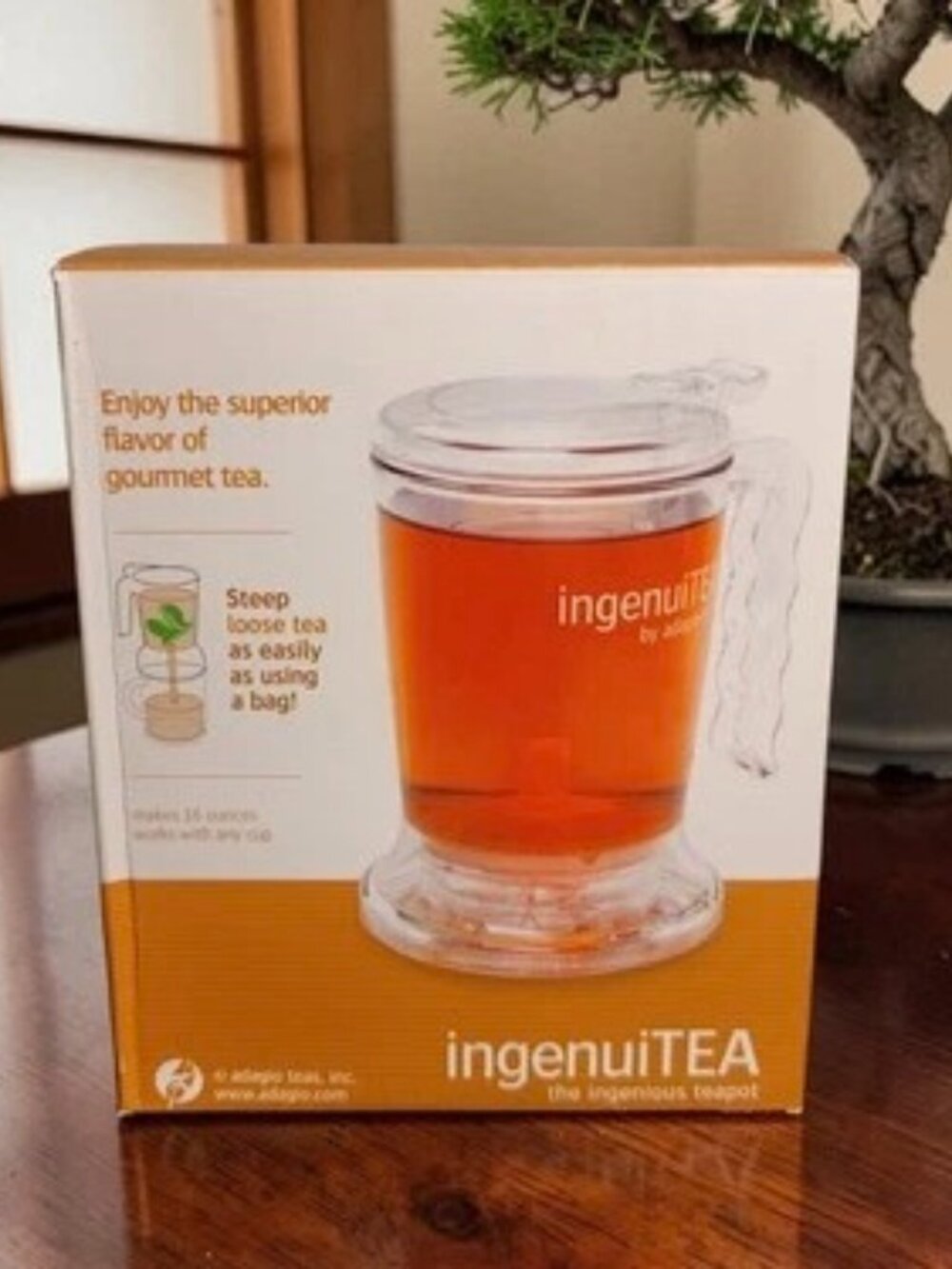 Adagio ingenuiTEA POT Loose Leaf  Bottom-Dispensing Teapot 16oz. Brand New In Bo